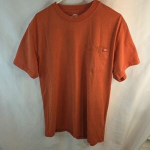 Dickies‎ Heavyweight Short Sleeve Pocket T-Shirt-Size L-Orange